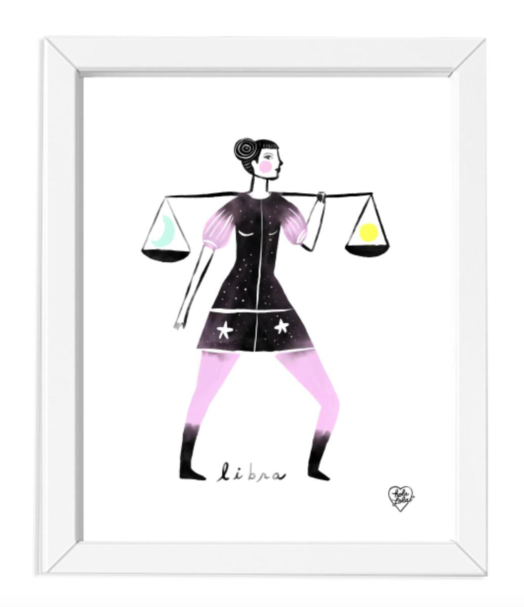 Libra Zodiac Sign Art Print