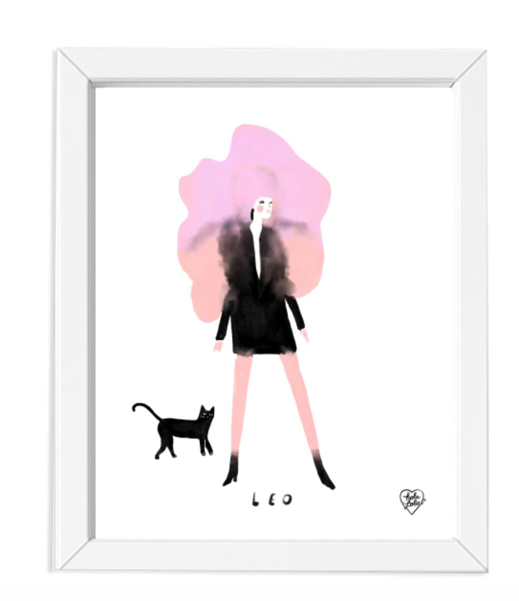 Leo Zodiac Sign Art Print