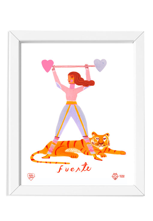 Fuerte con Hija de Tigre Art print