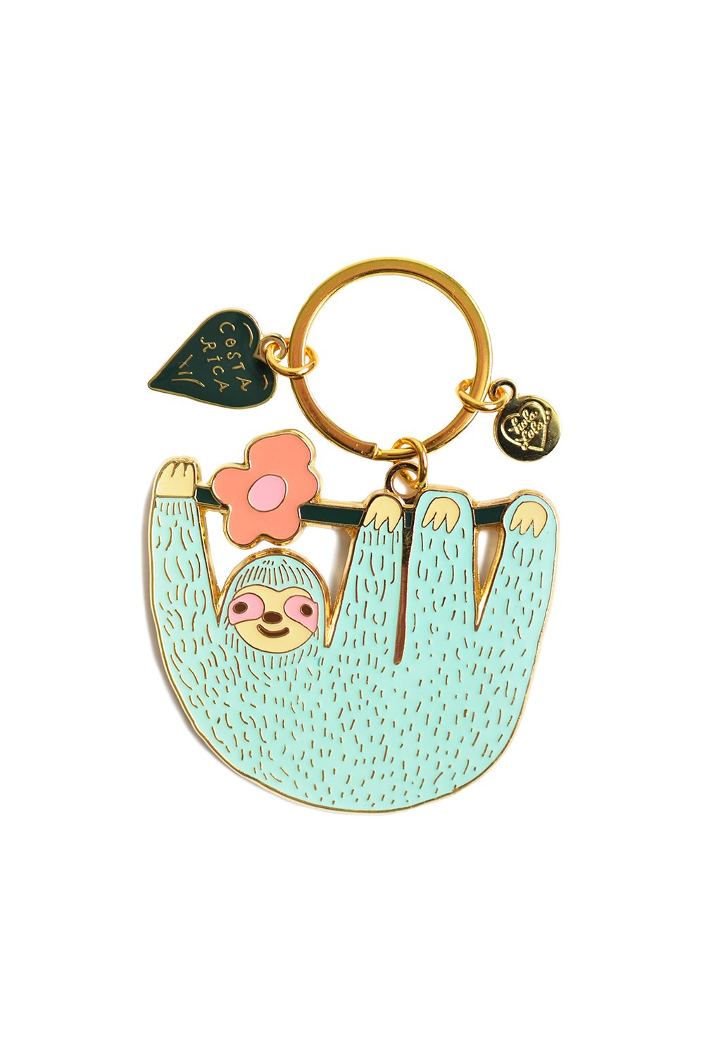 Flower Sloth Keychain