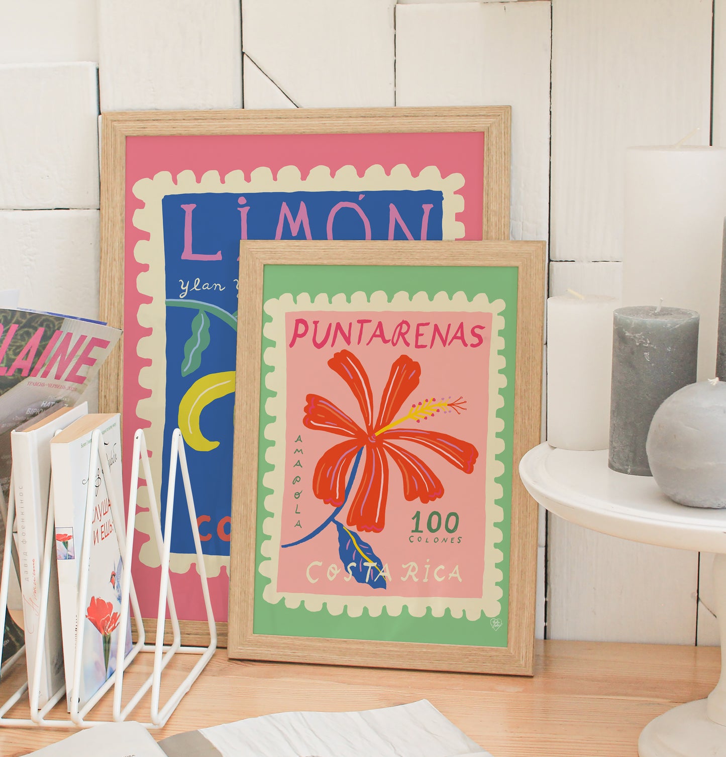 Puntarenas Stamp Art Print