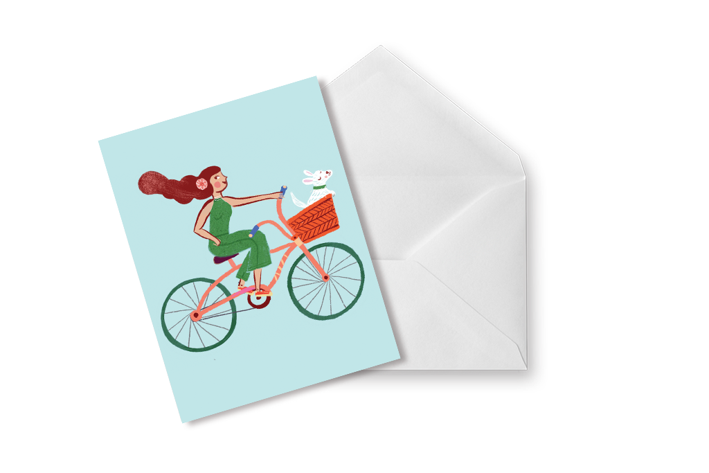 Tarjeta Chica bici