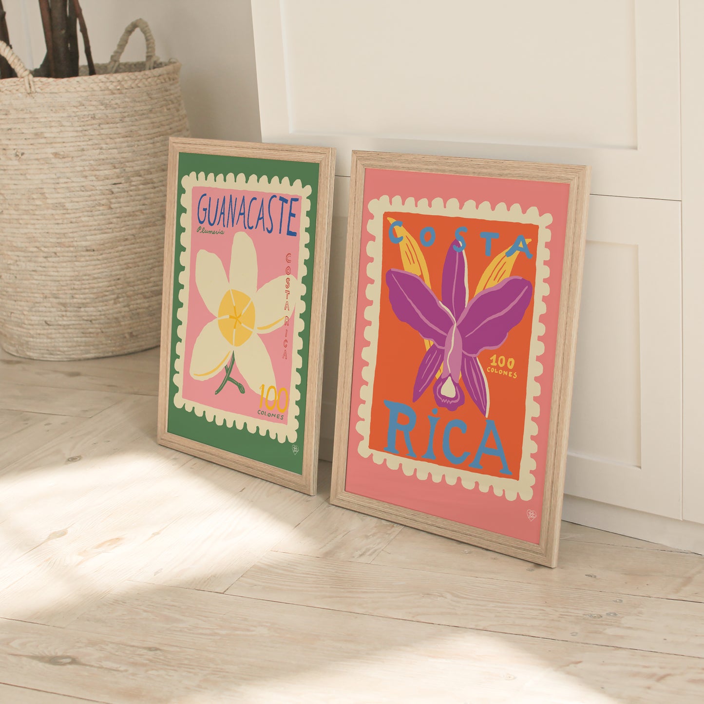 Costa Rica Stamp Art Print