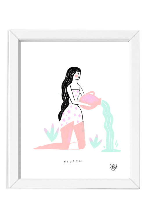 Aquarius Zodiac Sign Art Print