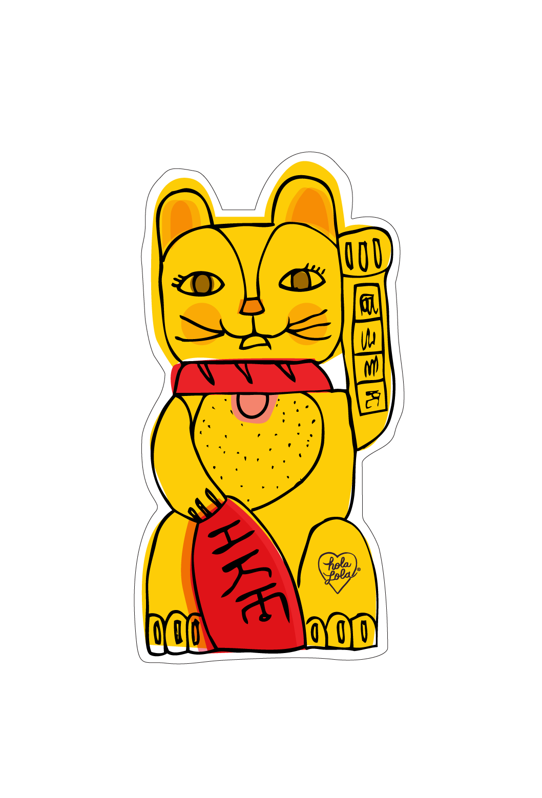 Gato de la Suerte Sticker