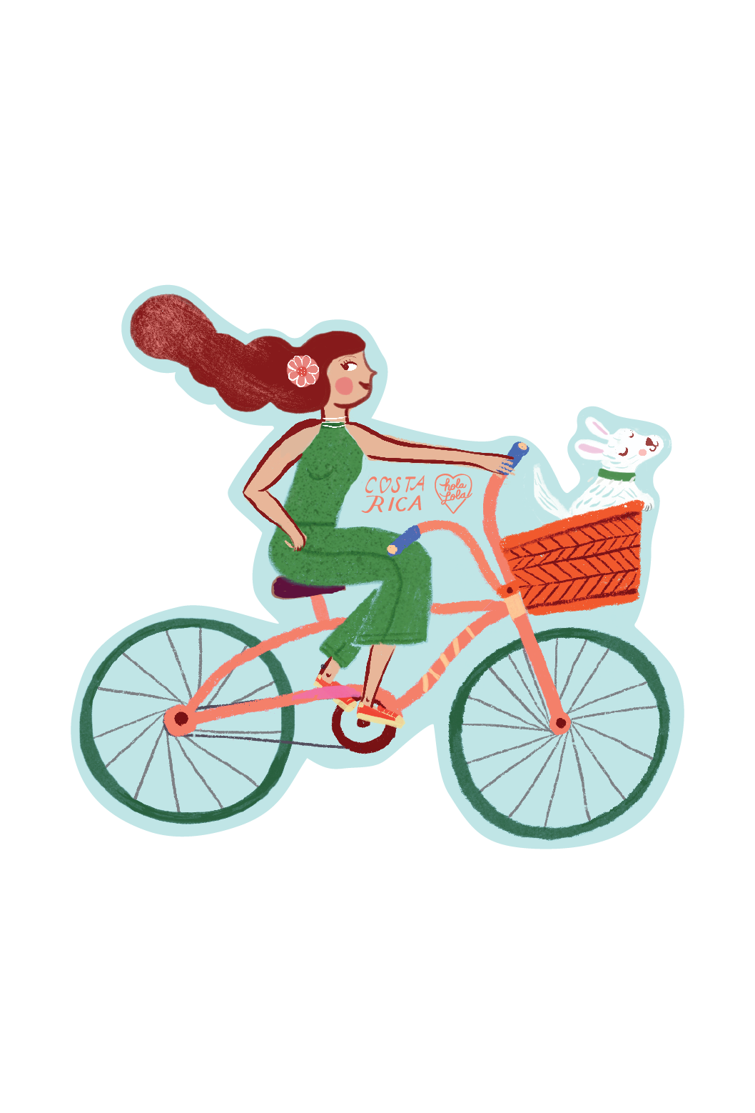 Chica Bicicleta Sticker