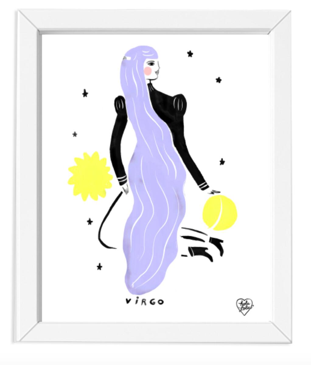 Virgo Zodiac Sign Art Print