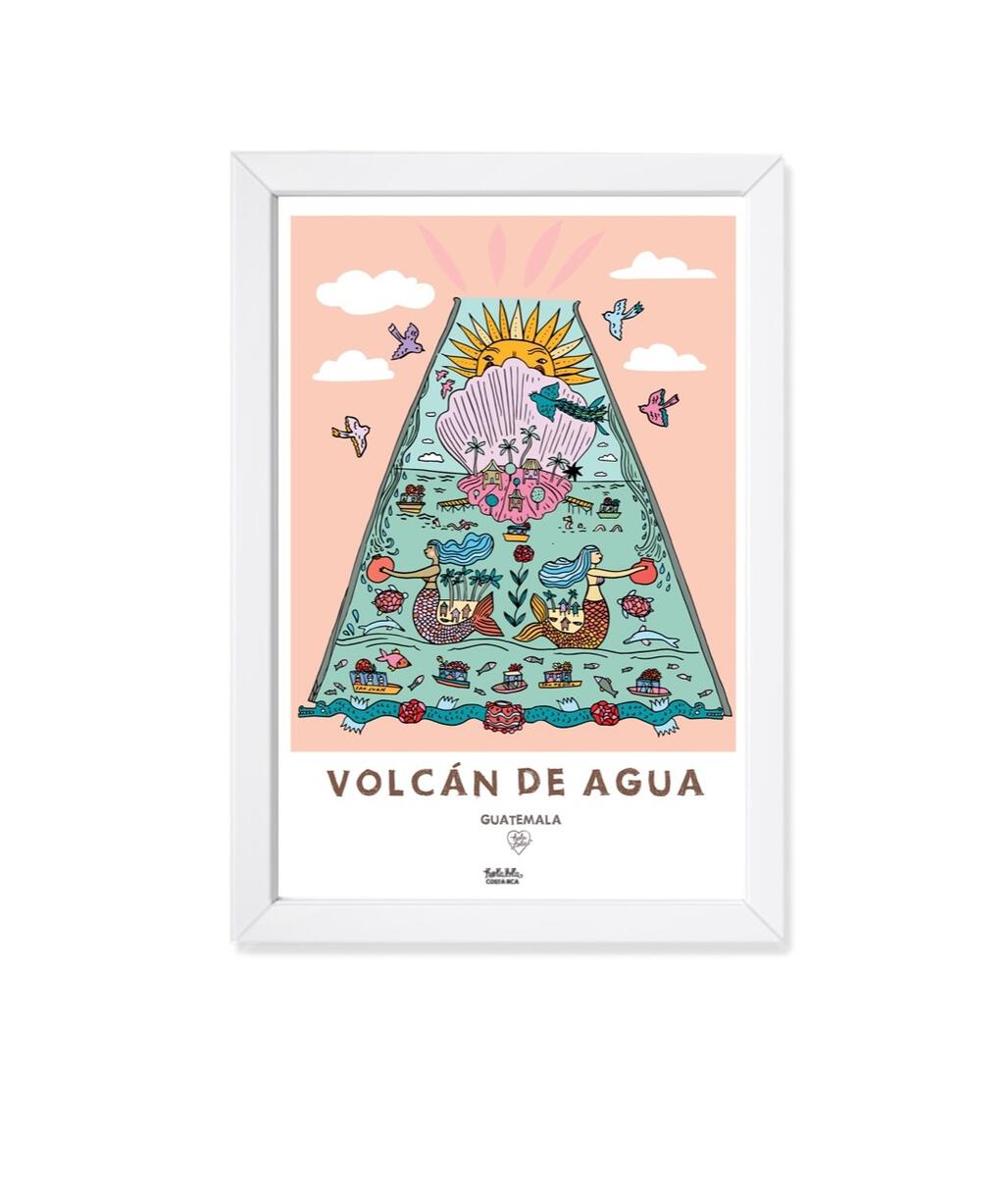 Guatemala Volcán de Agua Art Print