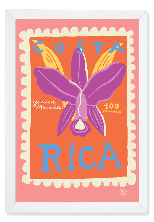 Costa Rica Stamp Art Print