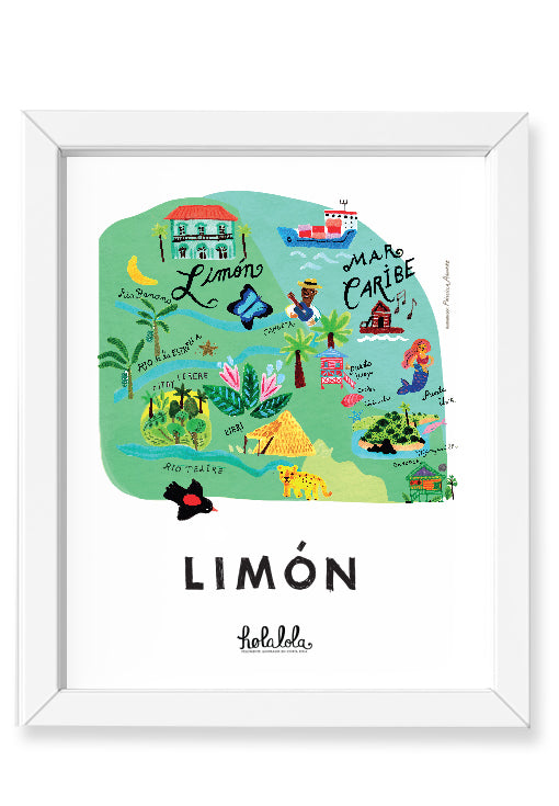Limón Map Art Print