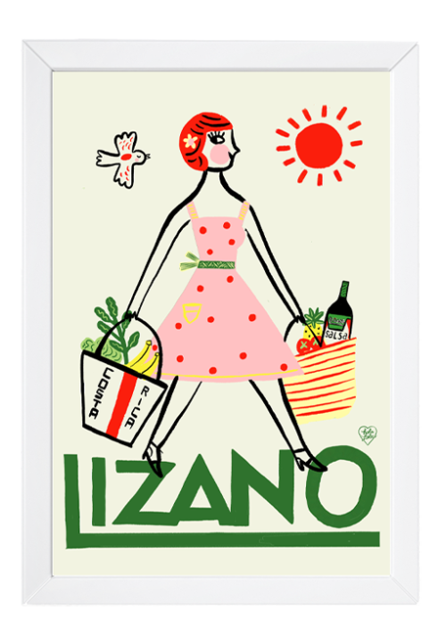 Lizano At the market Art Print