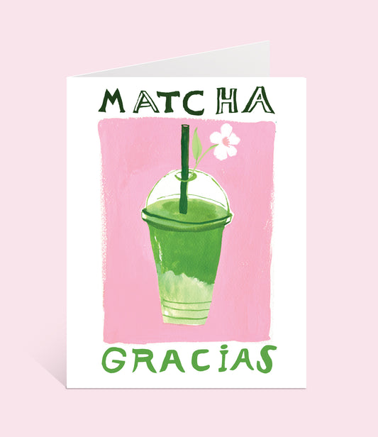 Tarjeta Matcha Gracias