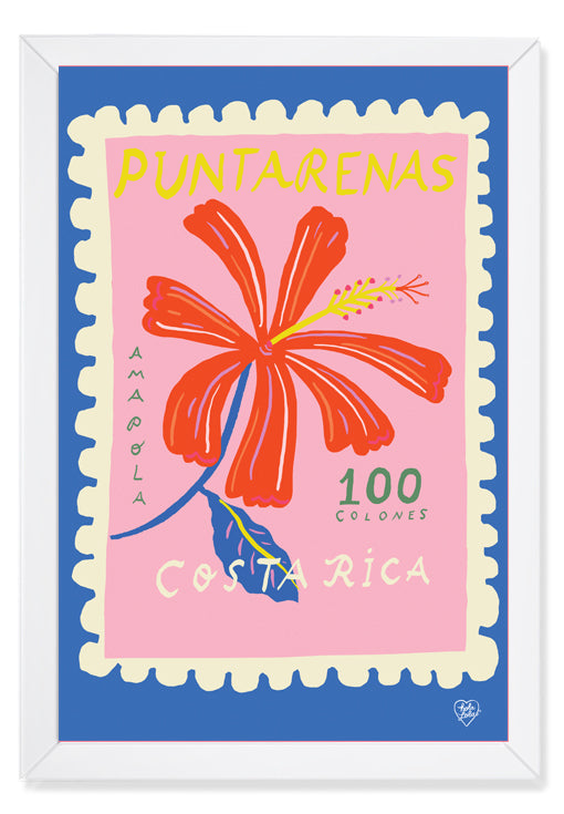 Puntarenas Stamp Art Print