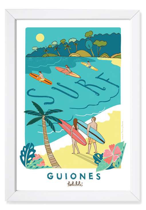 GUIONES Surf Art Print