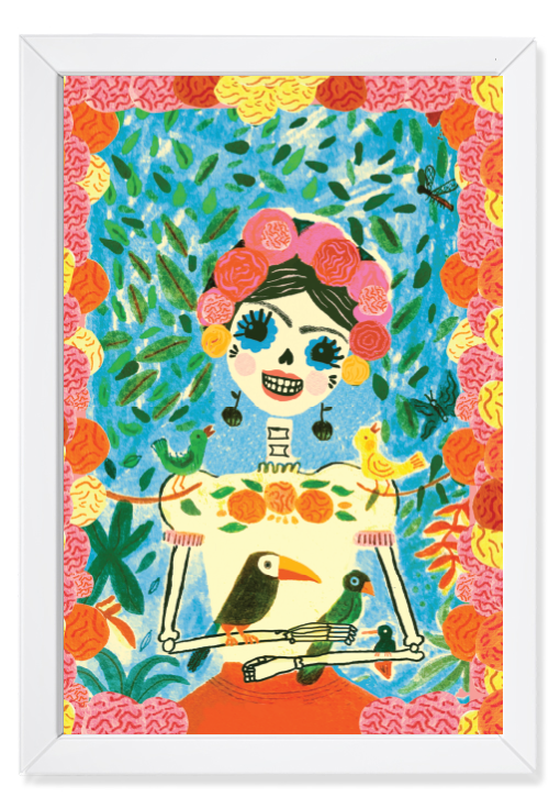 Frida (Día de muertos) Art Print