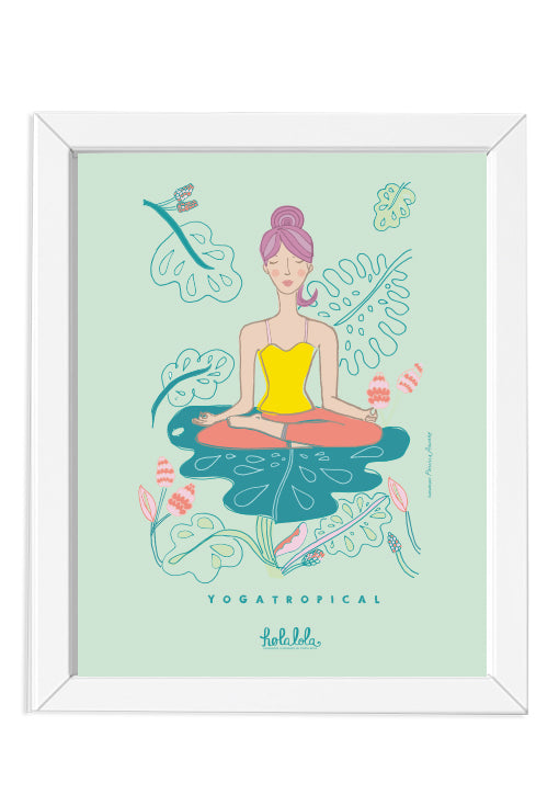 Yoga Tropical Art Print