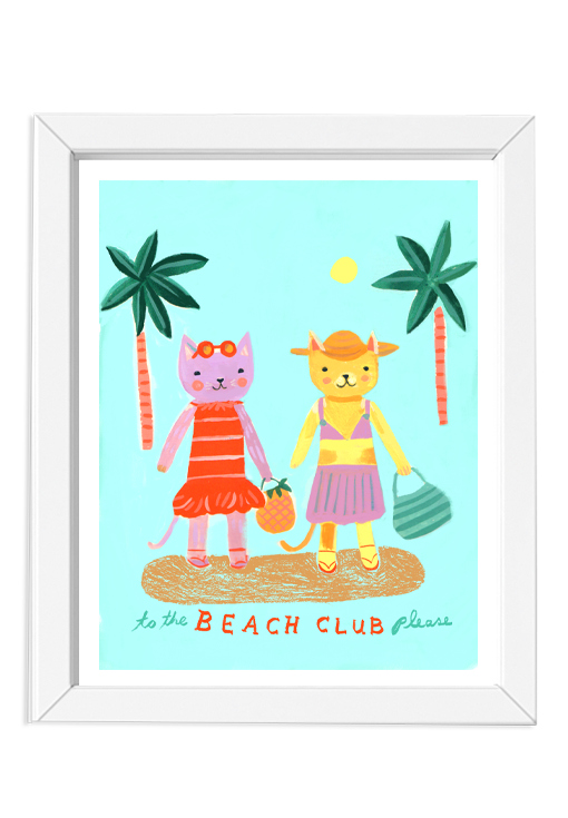 Beach Club Art Print