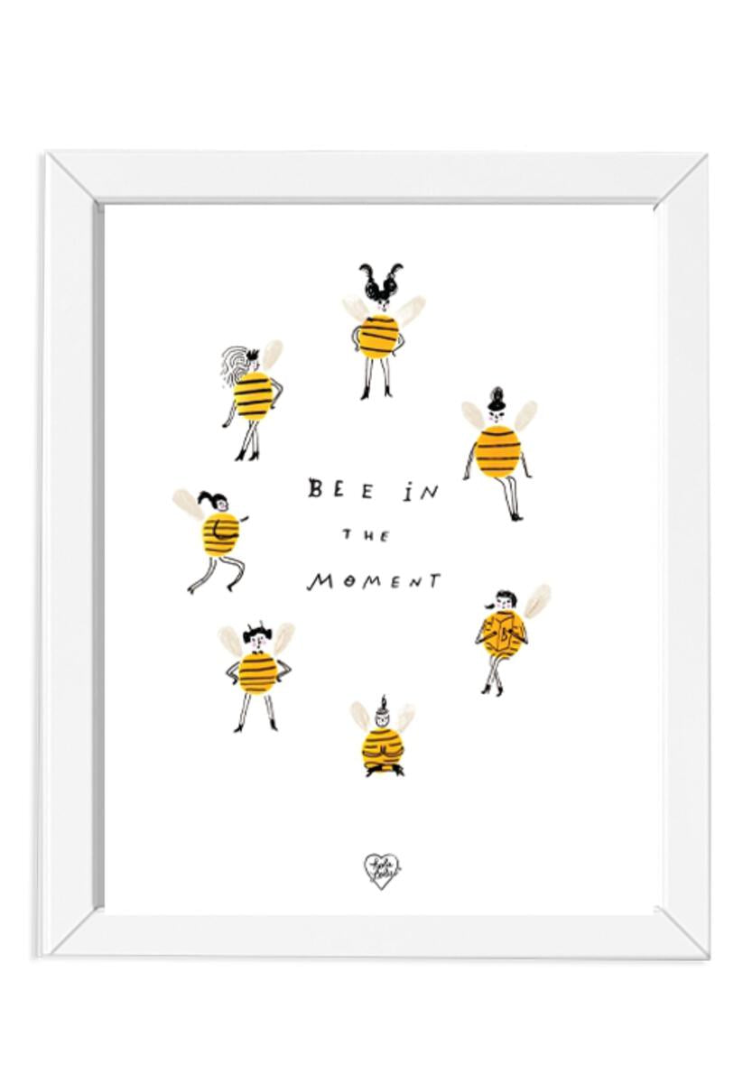 Bee in the moment Art Print