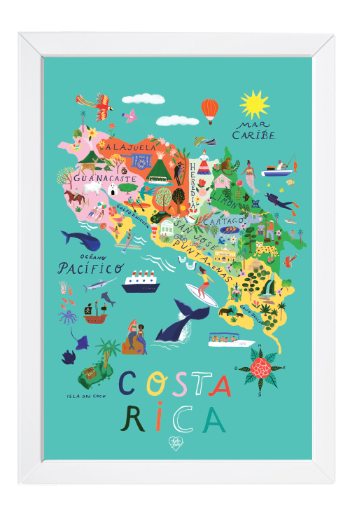 Tropical Map Art Print