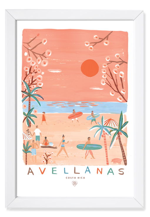 Avellanas Sunset Art Print