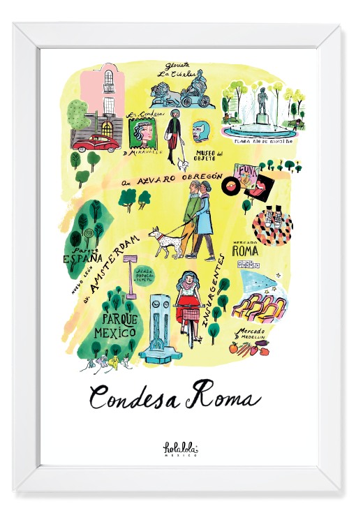 Condesa Roma Mexico Art Print