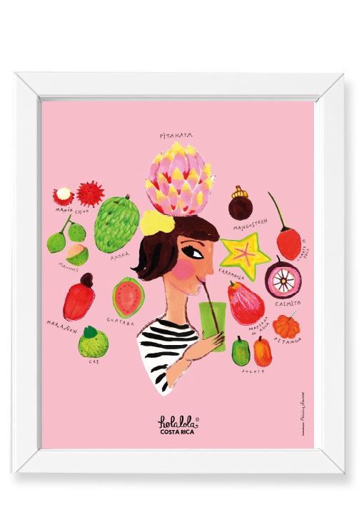 Dragon Fruit Girl Art Print