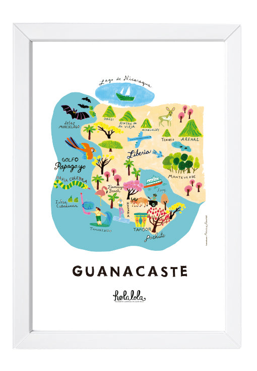 Mapa de Guanacaste Art Print