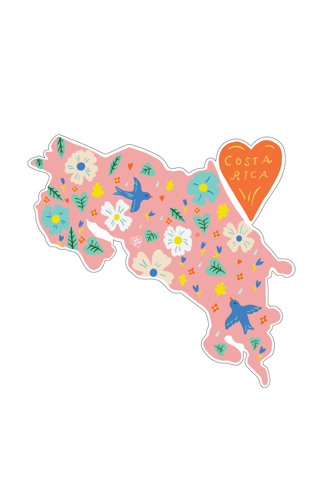 Mapa Flores Sticker